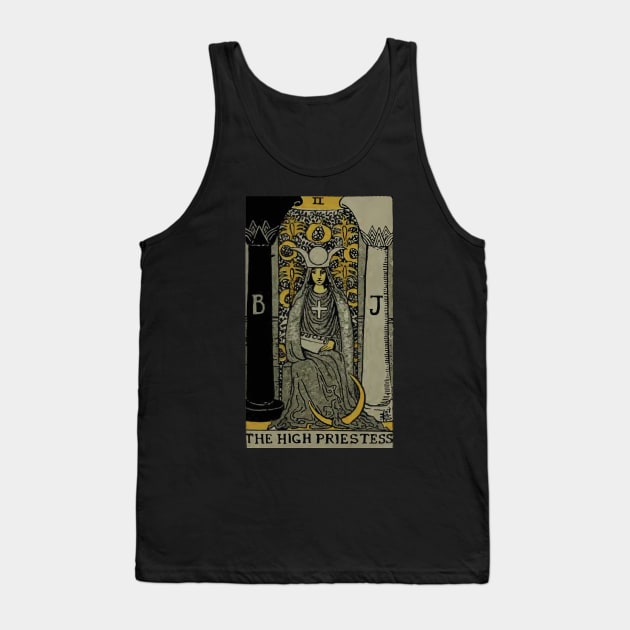 The High Priestess Tarot Card Tank Top by VintageArtwork